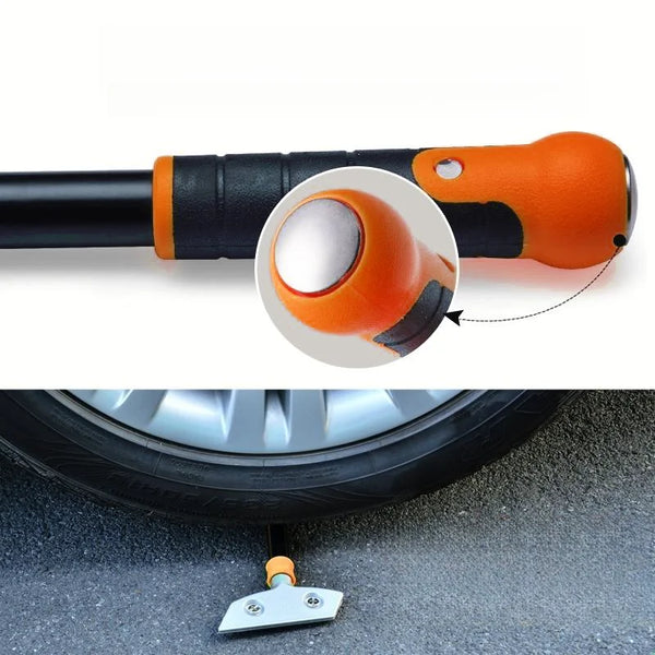 Close-up of the 12-Inch Heavy Duty Floor and Wall Scraper showing handle and blade for effective surface preparation.