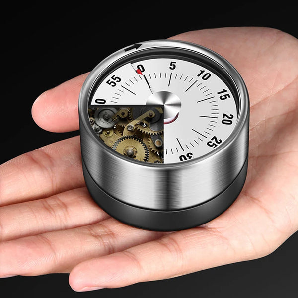 Magnetic Stainless Steel Rotary Kitchen Timer