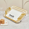 Cream White Rectangular Luxury Serving Tray