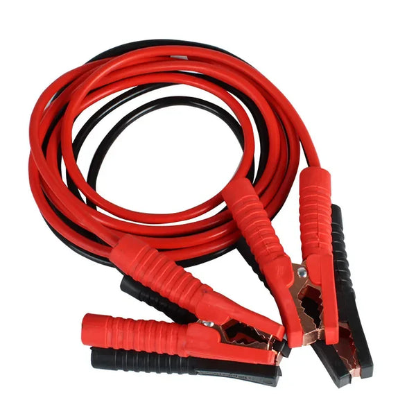 500 AMP Quality Booster Jumper Cable with red and black clamps for vehicle emergency use.