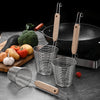 Stainless Steel Frying Basket with Wooden Handle