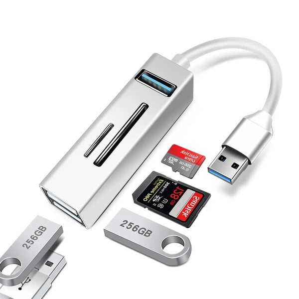 5-in-1 USB 3.0 Hub with Card Reader