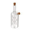 2 in 1 Olive Oil Vinegar Bottle Dispenser made of clear borosilicate glass with cork tops.