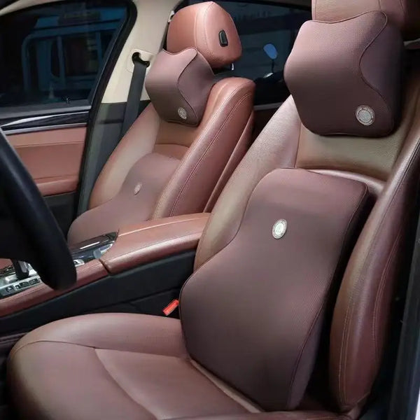 Memory Foam Car Headrest and Backrest Kit