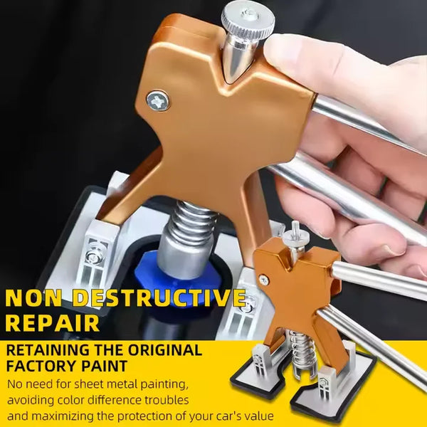 Portable Car Dent Puller Machine Full Dent Repair Kit showing non-destructive repair tools to retain original factory paint.