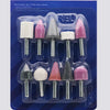 10Pcs Ceramic Abrasive Stone Mounted Grinding Set includes various shapes for grinding, polishing, and shaping hard materials.