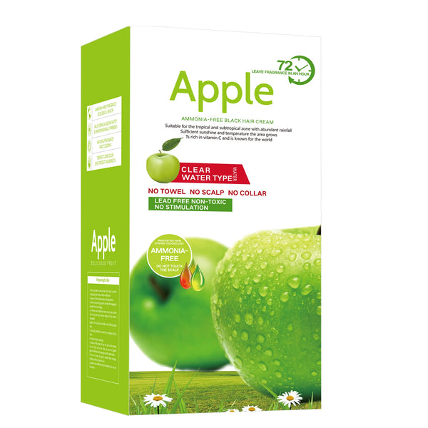 Ammonia Free Black Hair Dye Cream with Apple Scent
