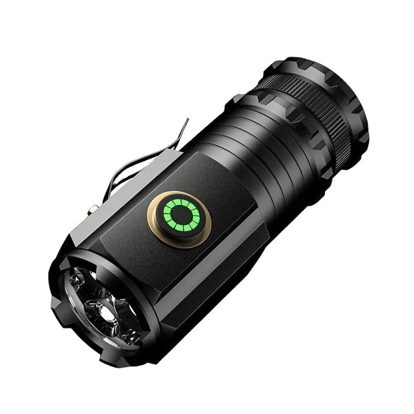 Ultra Bright Strong Magnet USB-C Rechargeable Flashlight with compact design and LED beam.