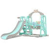The Indoor Plastic Cartoon Slide featuring a slide and swing for toddlers, designed for safe indoor play.