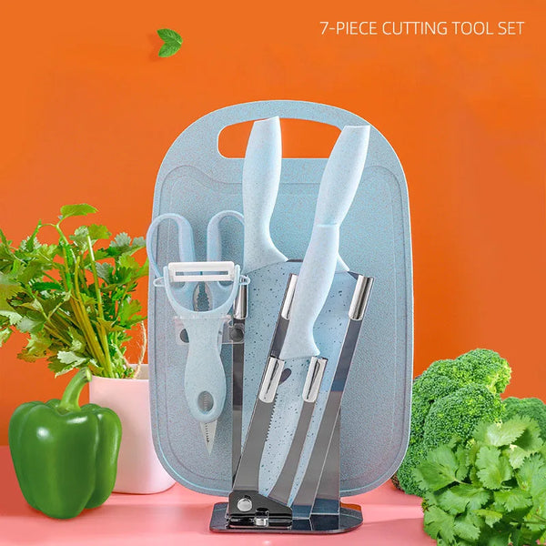 7pcs Stainless Steel Kitchen Knife Set