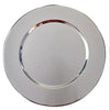 Stylish PP Charger Plate with a textured silver finish, ideal for enhancing table settings and presentations.