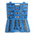 110-Piece Tap and Die Set with Case, organized tools for threading bolts and rods, ideal for workshops.