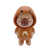 Super Cute Rotatable Head Capybara Keychain featuring an adorable capybara in a brown hoodie.
