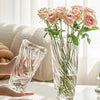 Crystal Twist Pattern Glass Vase for Hydroponics and Weddings