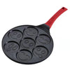7-Hole Smile Face Non-Stick Breakfast Pan designed to cook fun smiley face pancakes or eggs.