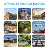 AX3000 Outdoor Enterprise Access Point application scenarios in various environments including scenic areas and factories.