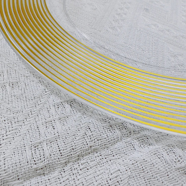 Gold Rimmed Acrylic Clear Charger Plate