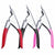 U-shaped Nail Art Clippers in red, black, and pink for versatile nail styling.