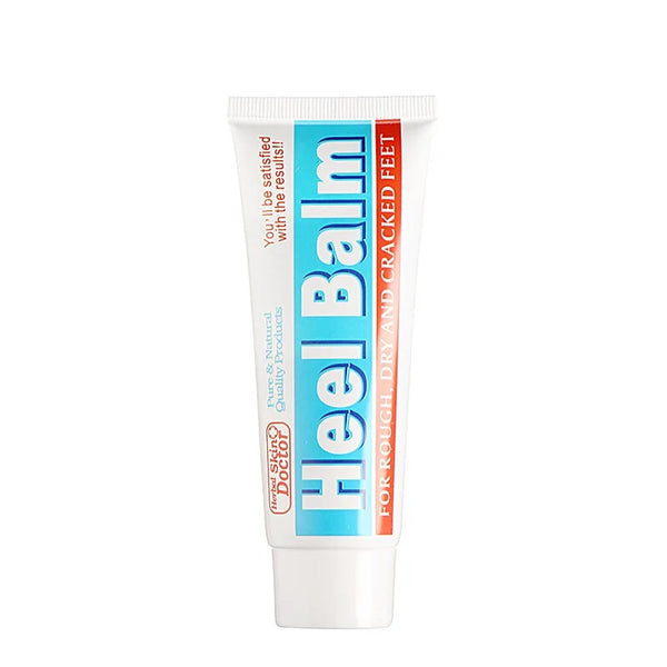 Heel Balm for Rough Dry and Cracked Feet tube packaging showcasing its nourishing formula for foot care.