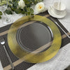 Gold Rimmed Acrylic Clear Charger Plate