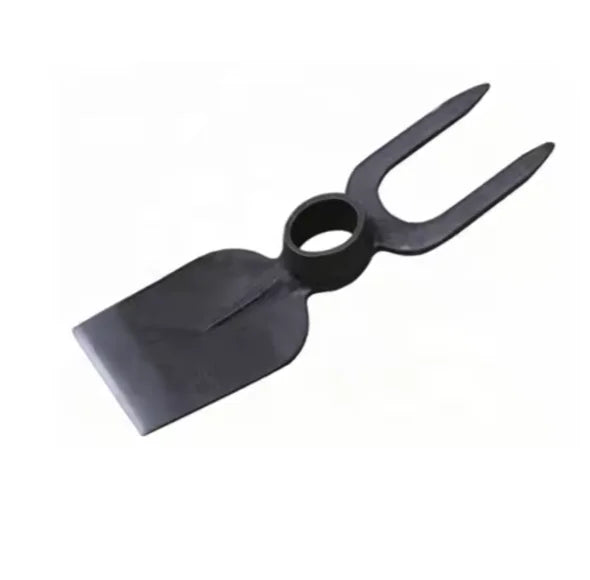 Carbon Steel Double Headed Garden Hoe-fork, heavy-duty gardening tool for soil cultivation and weed management.