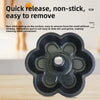 25cm Carbon Steel Flower Pattern Non-stick Cake Pan with quick release, easy to clean design for baking desserts.