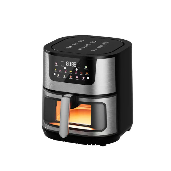15-Liter Large-Capacity PBT Air Fryer with digital display and heating element design.