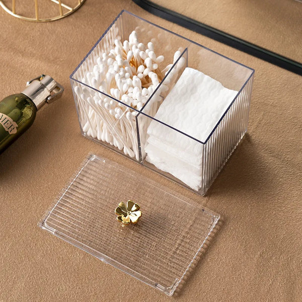 4Cotton Swab Balls Box Cotton Pads Holder Organizer