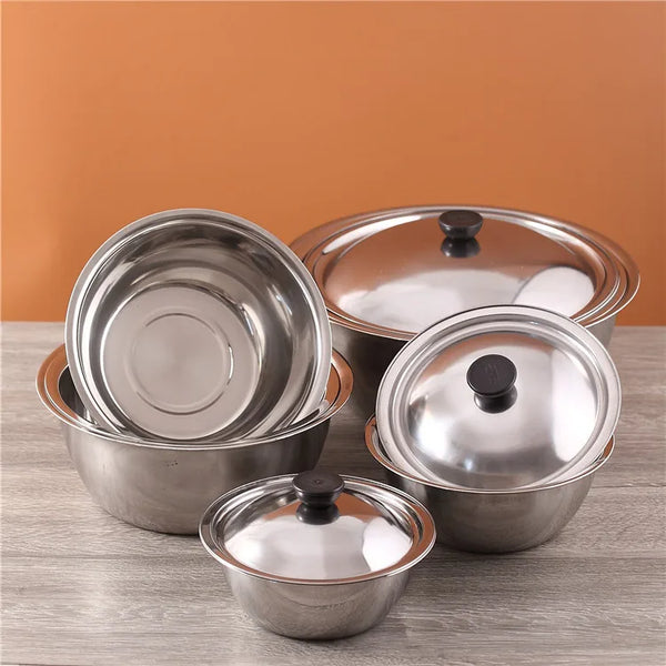 High-Quality Stainless Steel Soup Basin with Lid