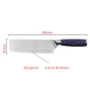 Multi-Purpose Japanese Kitchen Chef Knife with dimensions: 300mm length, 55mm height, 1.5mm thickness.