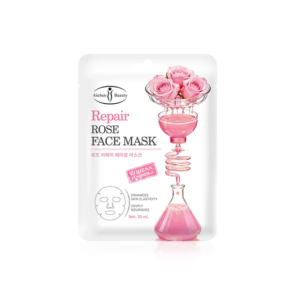 Natural Rose Facial Sheet Mask with Vitamin C