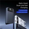 Palm-sized 10000mAh 22.5W Fast Charge Power Bank showing charging display and dual-line fast charging feature.
