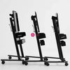 Multi-Function Professional Barber Trolley displaying three mobile workstations for organized styling tools.