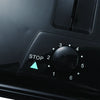 Close-up view of the Retro 4 Slices Bread Toaster control dial and stop button.