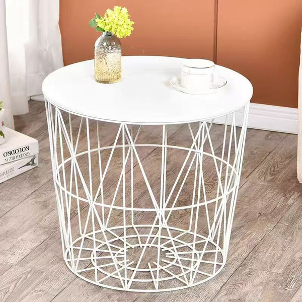 Modern MDF Veneer Dining Table showcased in a stylish setting with a white geometric base and a minimalist design.