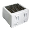 Retro 4 Slices Bread Toaster with chrome accents and dual controls for perfect toast.