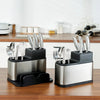 Stainless Steel Eco-Friendly Kitchen Tool set displayed on a kitchen counter for efficient food preparation.