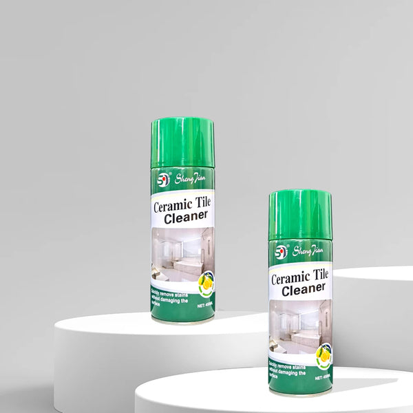 Antibacterial Quick Dry Floor Cleaner bottles displayed on a clean, modern pedestal for effective floor cleaning.