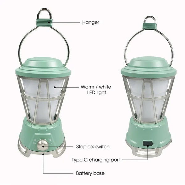 Vintage USB Rechargeable Hanging Lantern