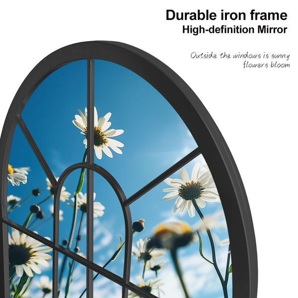 Decorative Metal Arched Wall Mirror