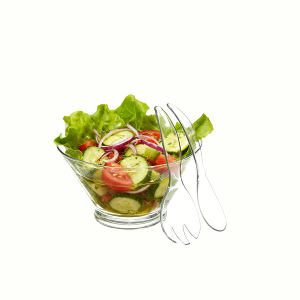 Large Round Acrylic Salad Bowl Set