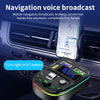 C15 BT Portable Car MP3 Player with navigation voice broadcast feature and wireless connectivity in a car.