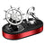 Solar LED Rotating Anchor Car Air Freshener with ship wheel and dolphin design