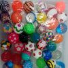 Assorted 45mm Mixed Rubber Bouncy Balls in vibrant colors and designs, perfect for parties and children's entertainment.