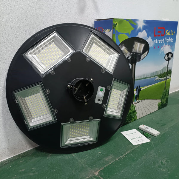 500W Solar Outdoor Landscape Street Light IP65 Waterproof with solar panel and remote control.