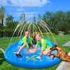 Outdoor Kids Water Spray Play Pool with kids enjoying water spray on a sunny day in the backyard.