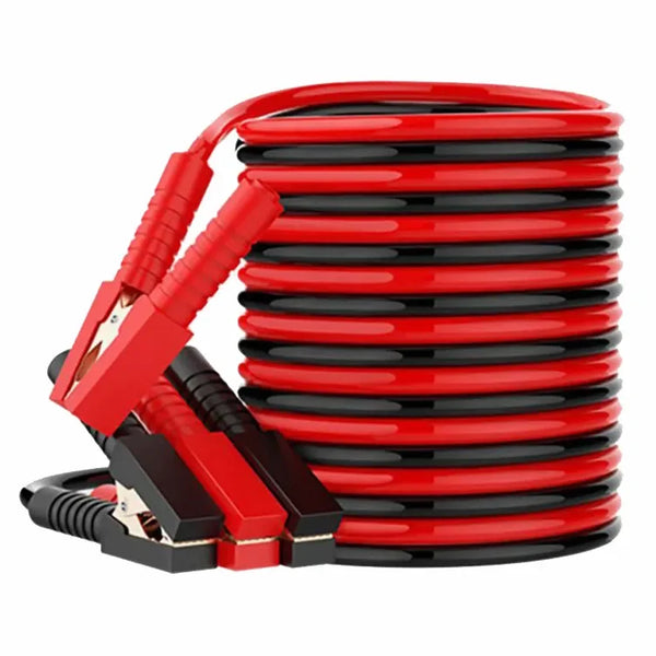 500 AMP Quality Booster Jumper Cable coiled with clamps designed for quick vehicle battery boosts.