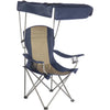Folding Beach Chair with Sunshade Canopy for outdoor relaxation and sun protection