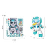 Remote Control STEM Educational Robot in packaging with dimensions and features displayed.