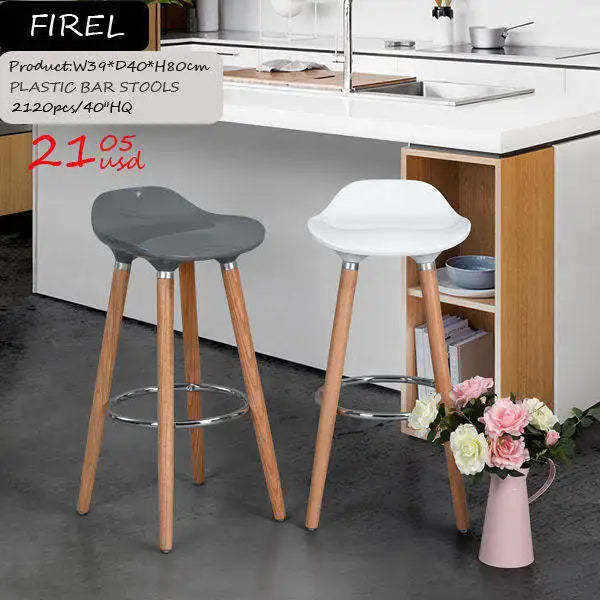 Plastic Kitchen Counter Height Elegant Bar Stool